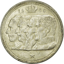 Moneta, Belgia, 100 Francs, 100 Frank, 1950, AU(50-53), Srebro, KM:138.1