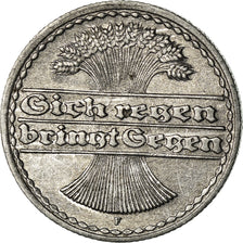 Coin, GERMANY, WEIMAR REPUBLIC, 50 Pfennig, 1921, Stuttgart, AU(55-58)