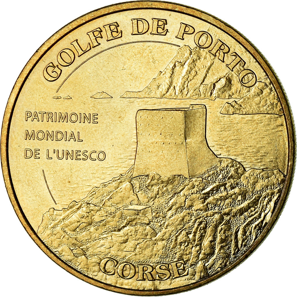 France, Jeton, Jeton Touristique, Porto - Golfe - Unesco, Arts & Culture, 2010