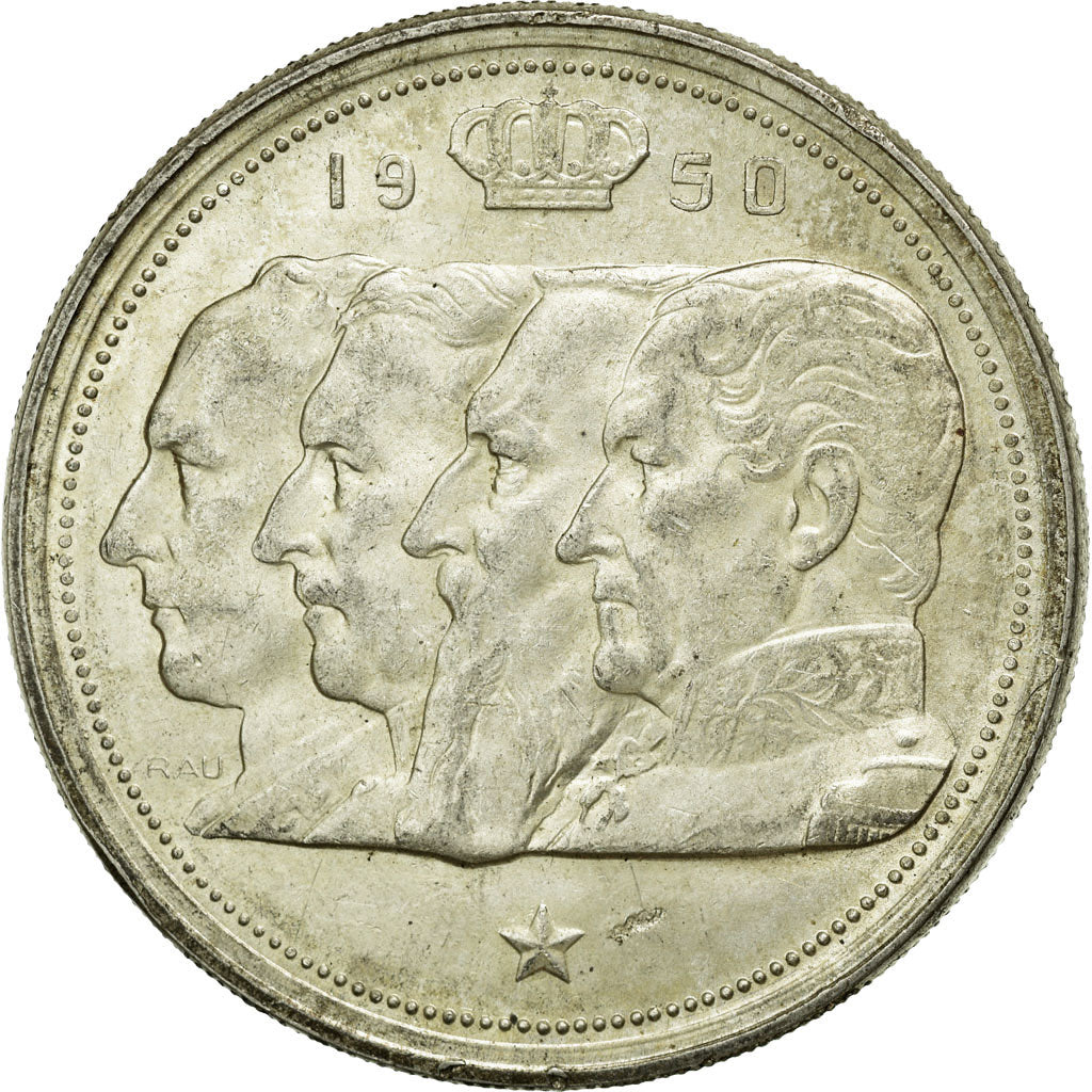 Coin, Belgium, 100 Francs, 100 Frank, 1950, AU(50-53), Silver, KM:138.1