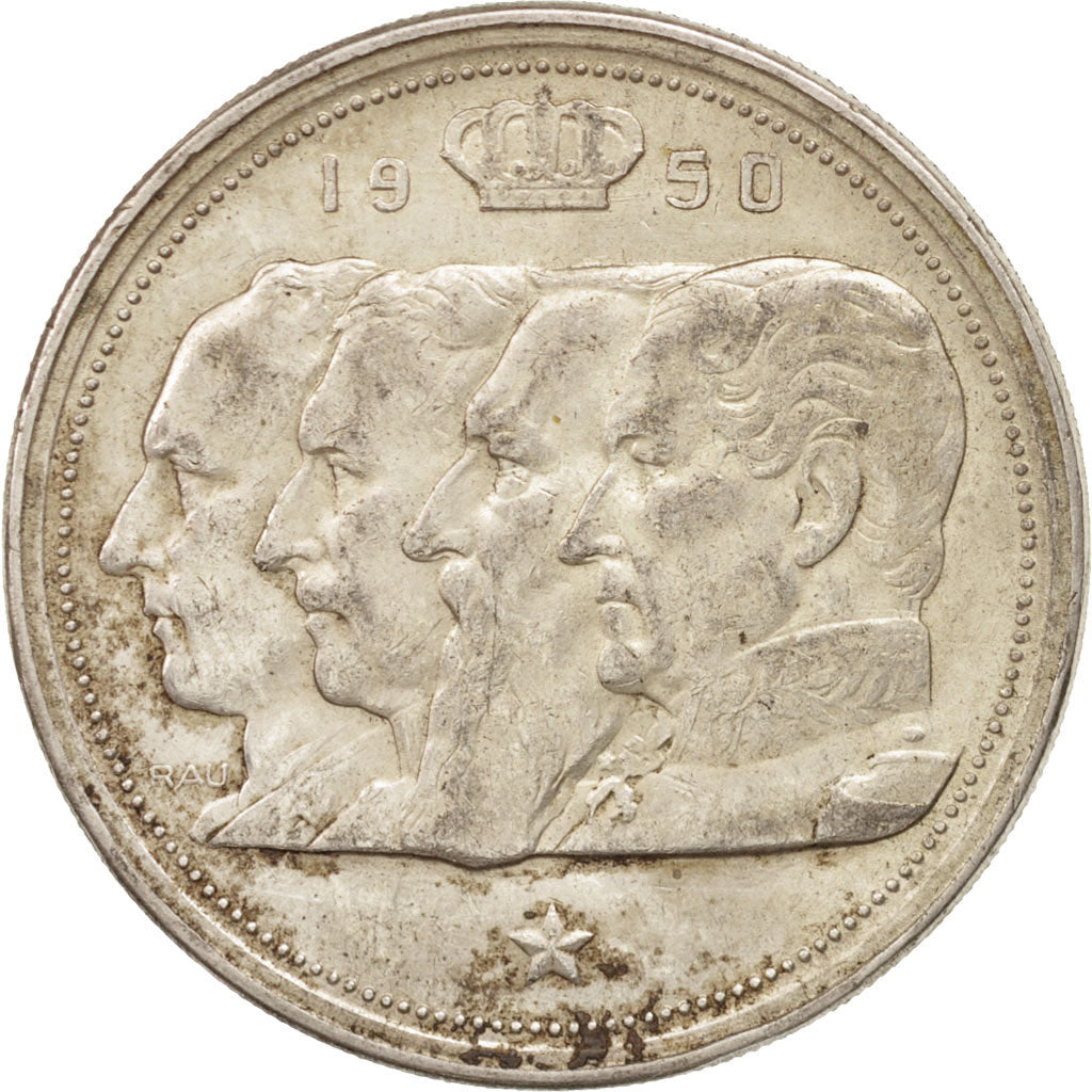 Coin, Belgium, 100 Francs, 100 Frank, 1950, AU(50-53), Silver, KM:138.1