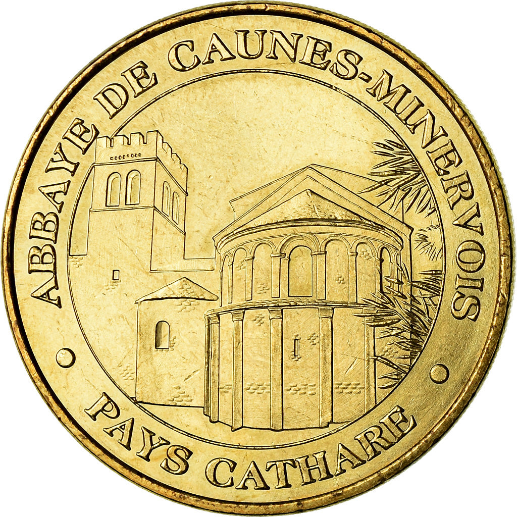 Francia, Token, Jetón turístico, 11/ Abbaye de Caunes-Minervois, Arts &