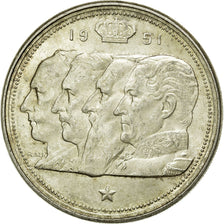Münze, Belgien, 100 Francs, 100 Frank, 1951, VZ, Silber, KM:139.1