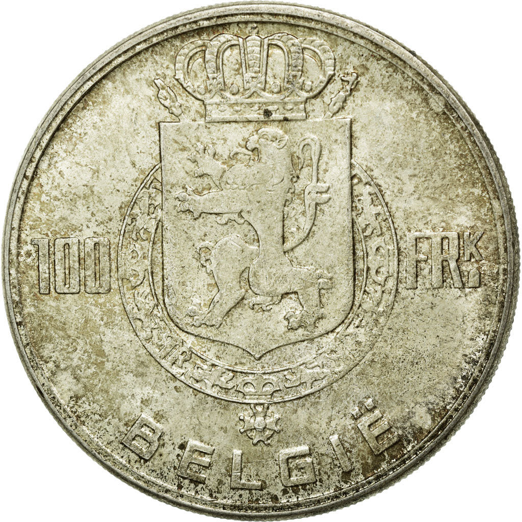 Coin, Belgium, 100 Francs, 100 Frank, 1951, AU(50-53), Silver, KM:139.1