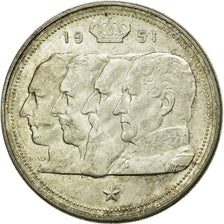 Münze, Belgien, 100 Francs, 100 Frank, 1951, SS+, Silber, KM:139.1