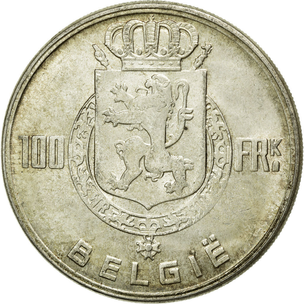 Münze, Belgien, 100 Francs, 100 Frank, 1951, SS+, Silber, KM:139.1
