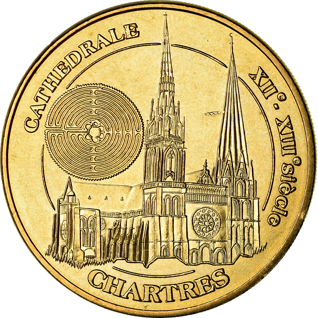 France, Jeton, Jeton Touristique, Chartres - La Cathédrale n°3, Arts &