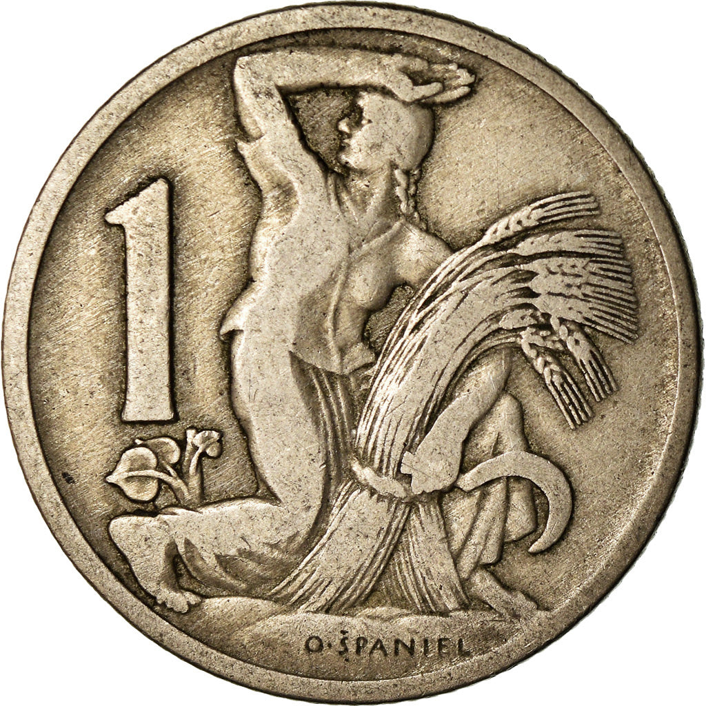 Coin, Czechoslovakia, Koruna, 1922, VF(30-35), Copper-nickel, KM:4