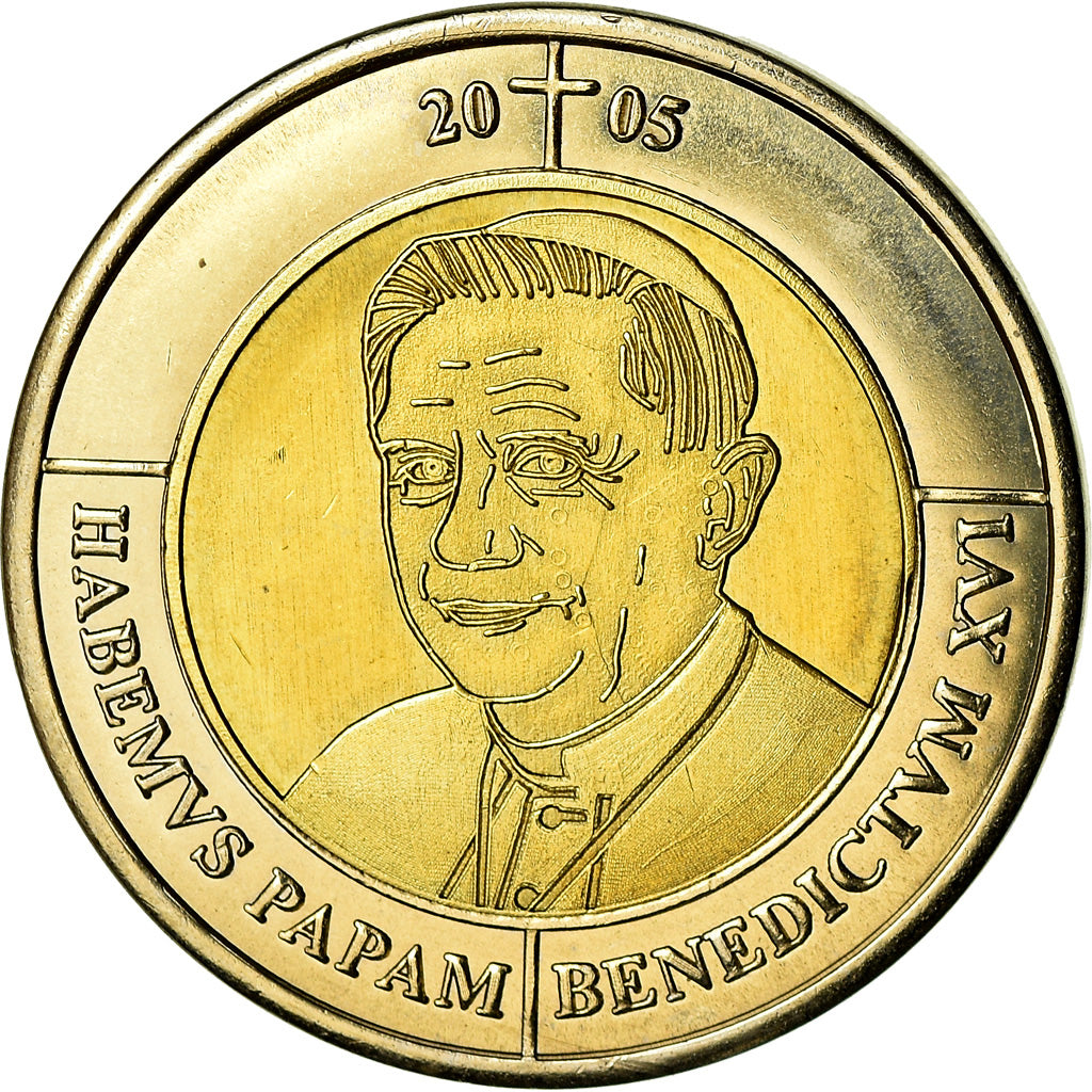 Vatican, 2 Euro, 2005, unofficial private coin, MS(65-70), Bi-Metallic