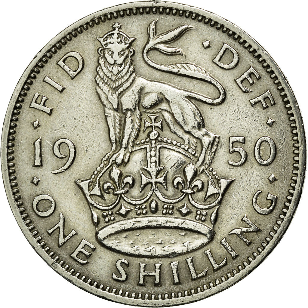Coin, Great Britain, George VI, Shilling, 1950, EF(40-45), Copper-nickel, KM:876