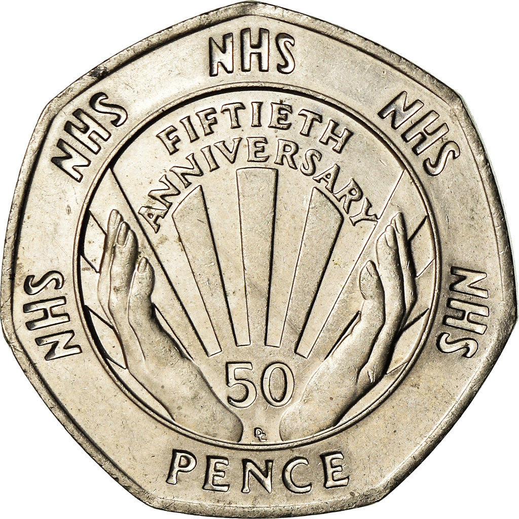 Coin, Great Britain, Elizabeth II, 50 Pence, 1998, EF(40-45), Copper-nickel