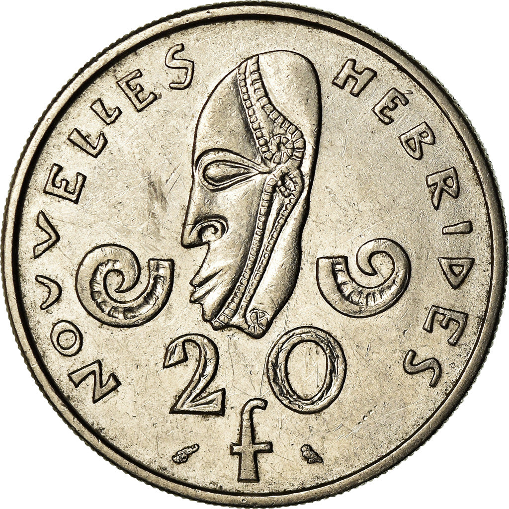 Coin, New Hebrides, 20 Francs, 1970, Paris, EF(40-45), Nickel, KM:3.1
