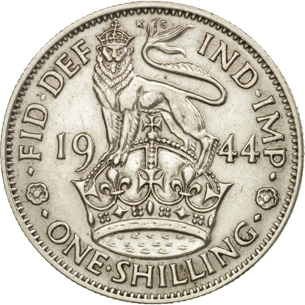 Great Britain, George VI, Shilling, 1944, EF(40-45), Silver, KM:853