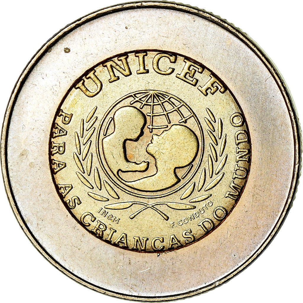 Moneta, Portugal, 100 Escudos, 1999, Lisbon, AU(55-58), Bimetaliczny, KM:722.1