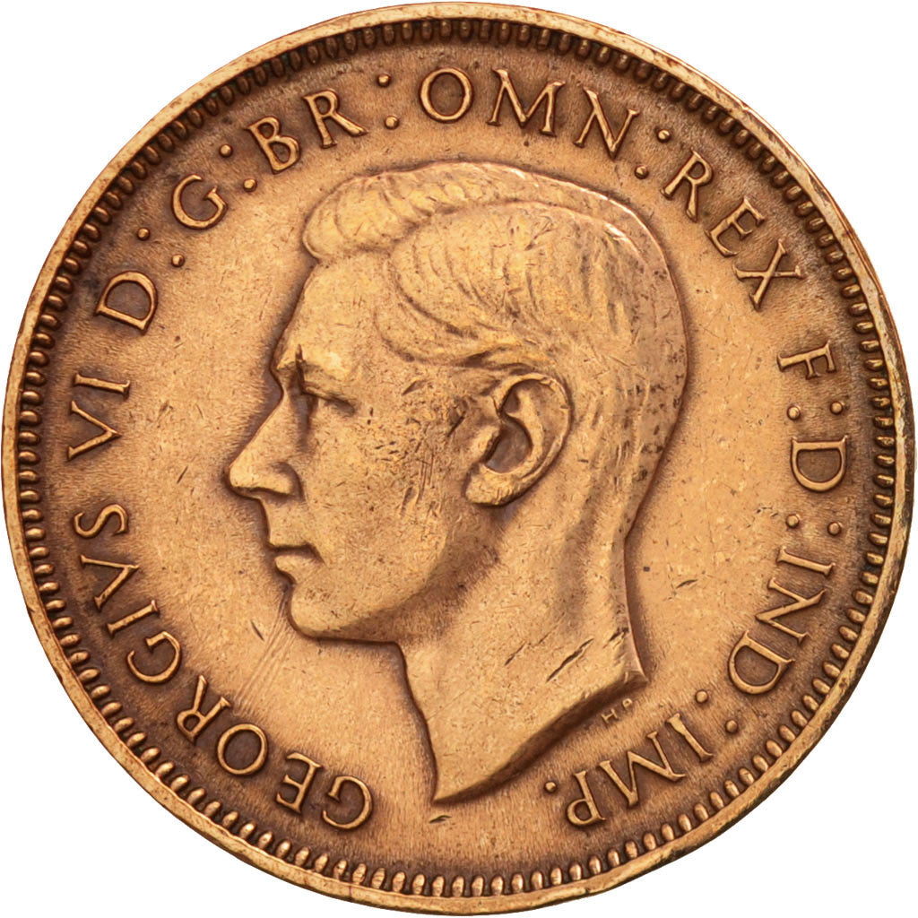 Great Britain, George VI, Farthing, 1945, EF(40-45), Bronze, KM:843