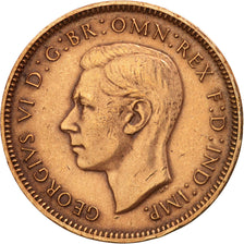 Great Britain, George VI, Farthing, 1945, EF(40-45), Bronze, KM:843