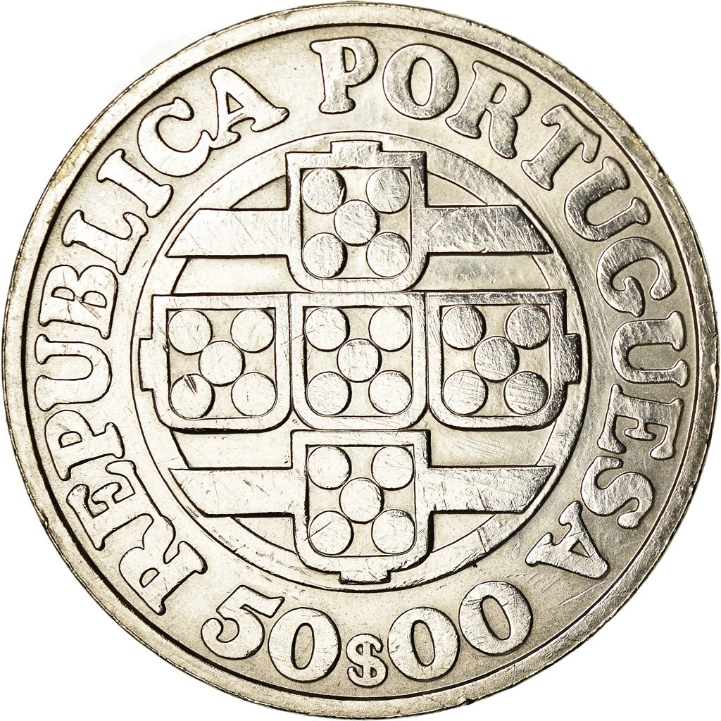 Coin, Portugal, 50 Escudos, 1971, MS(63), Silver, KM:601