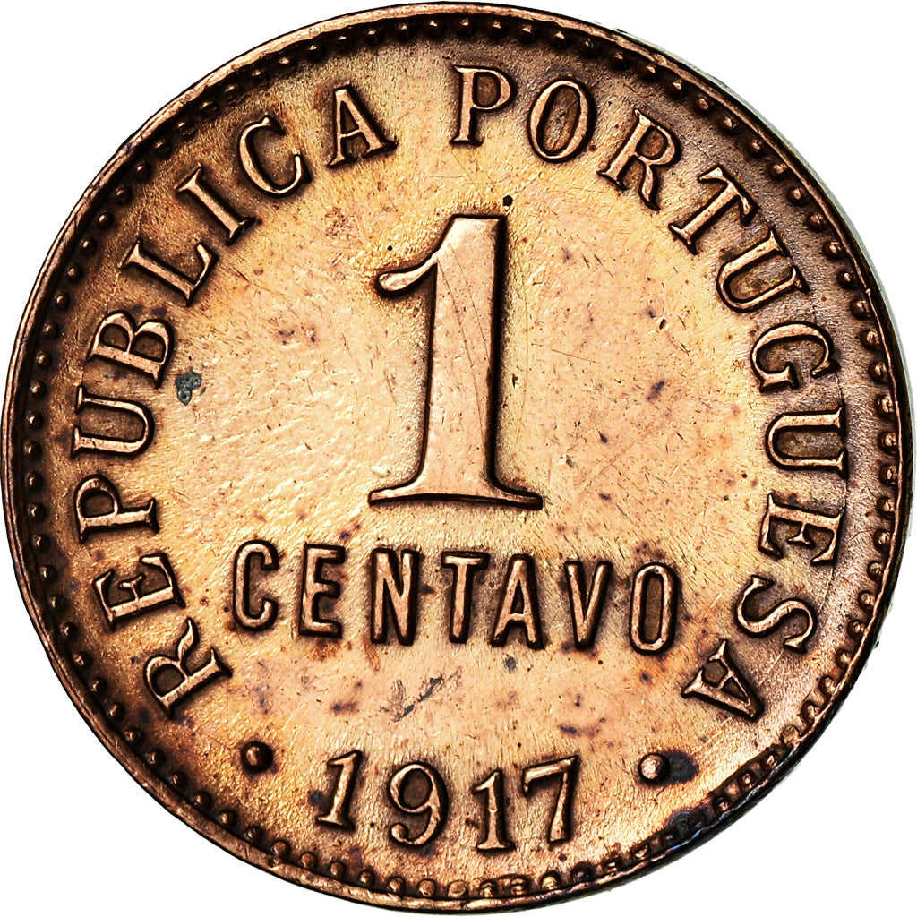 Coin, Portugal, Centavo, 1917, EF(40-45), Bronze, KM:565