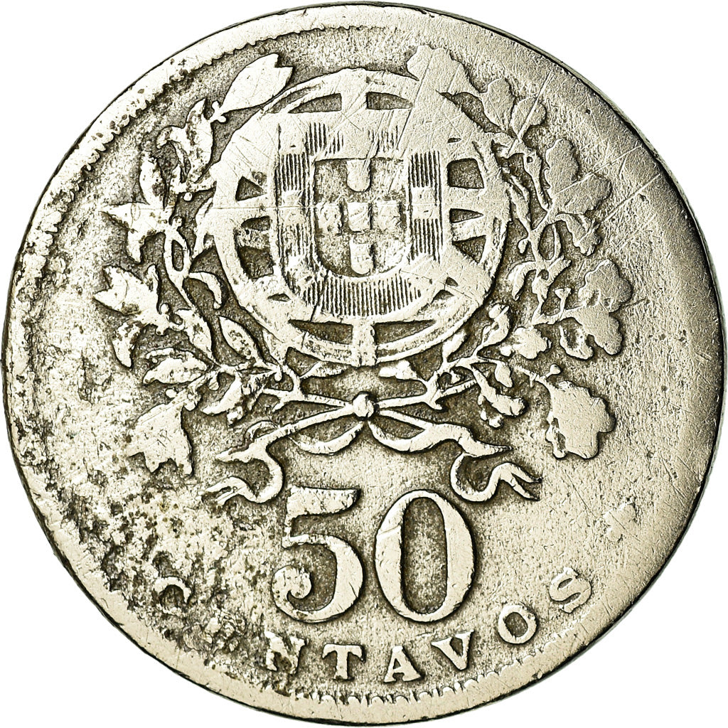 Münze, Portugal, 50 Centavos, 1927, S, Copper-nickel, KM:577