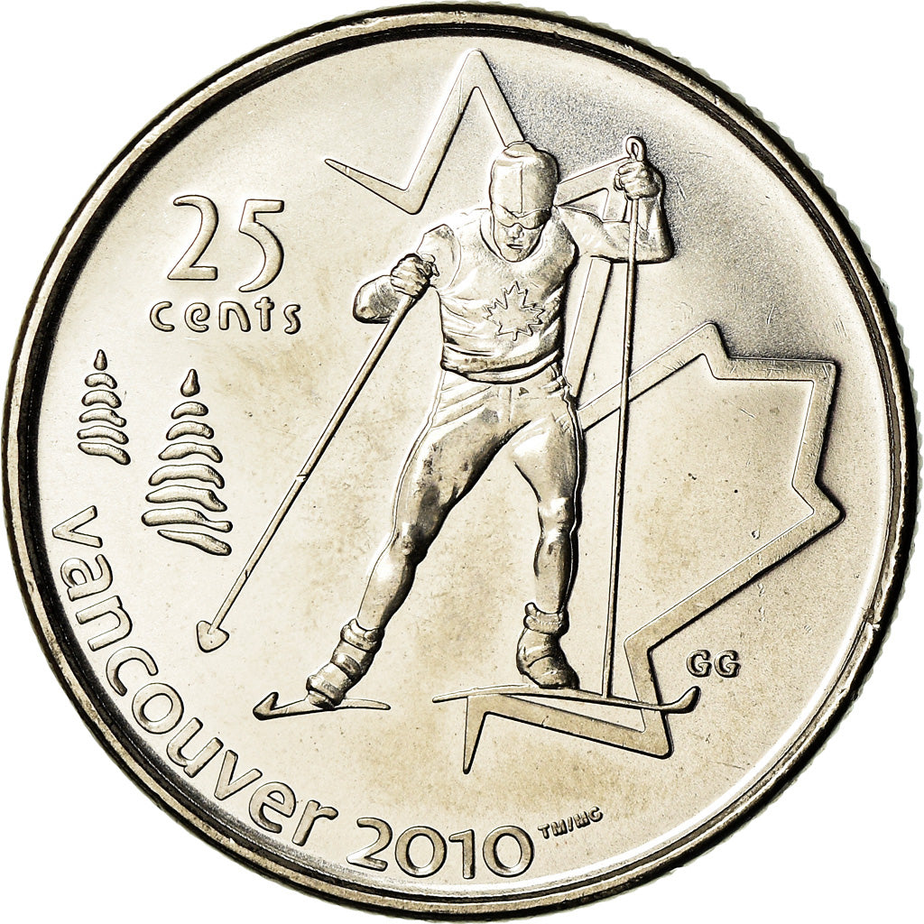 Coin, Canada, Elizabeth II, 25 Cents, 2009, Royal Canadian Mint, MS(63), Nickel