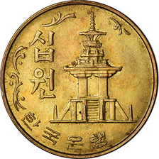 Coin, KOREA-SOUTH, 10 Won, 1975, EF(40-45), Brass, KM:6a