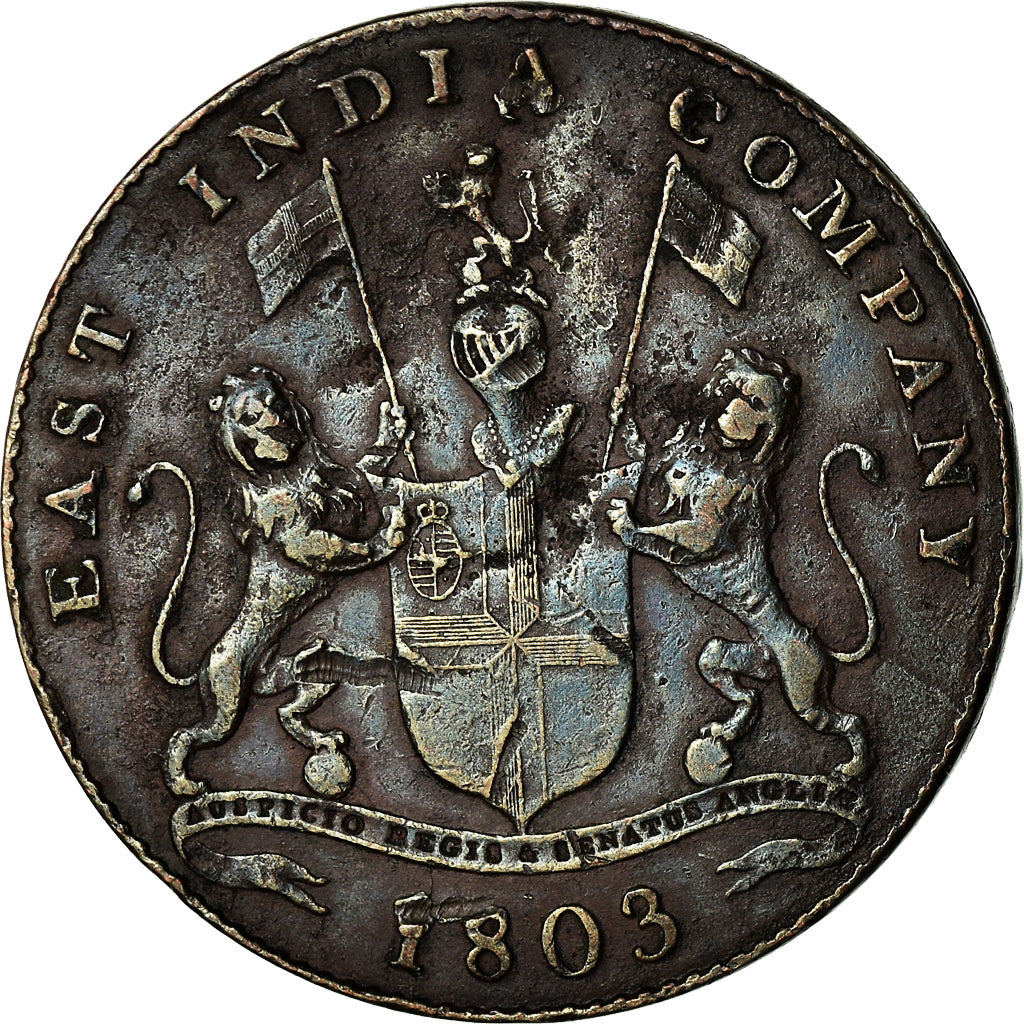 Coin, INDIA-BRITISH, MADRAS PRESIDENCY, 20 Cash, 1803, Soho Mint, Birmingham