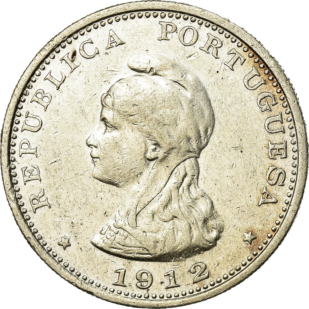 Coin, INDIA-PORTUGUESE, Rupia, 1912, VF(30-35), Silver, KM:18