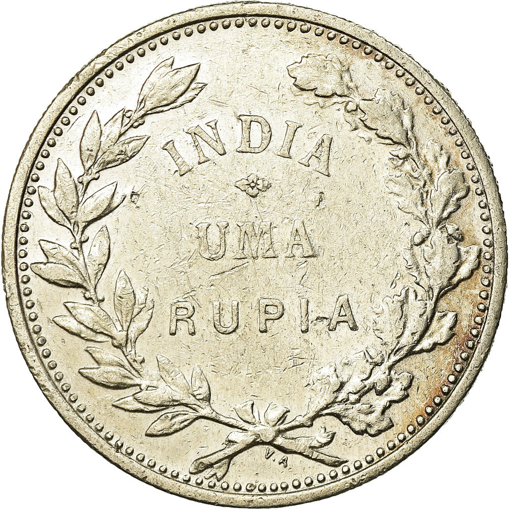 Coin, INDIA-PORTUGUESE, Rupia, 1912, VF(30-35), Silver, KM:18