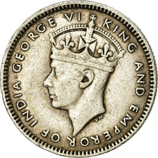 Coin, British Honduras, George VI, 10 Cents, 1942, EF(40-45), Silver, KM:23