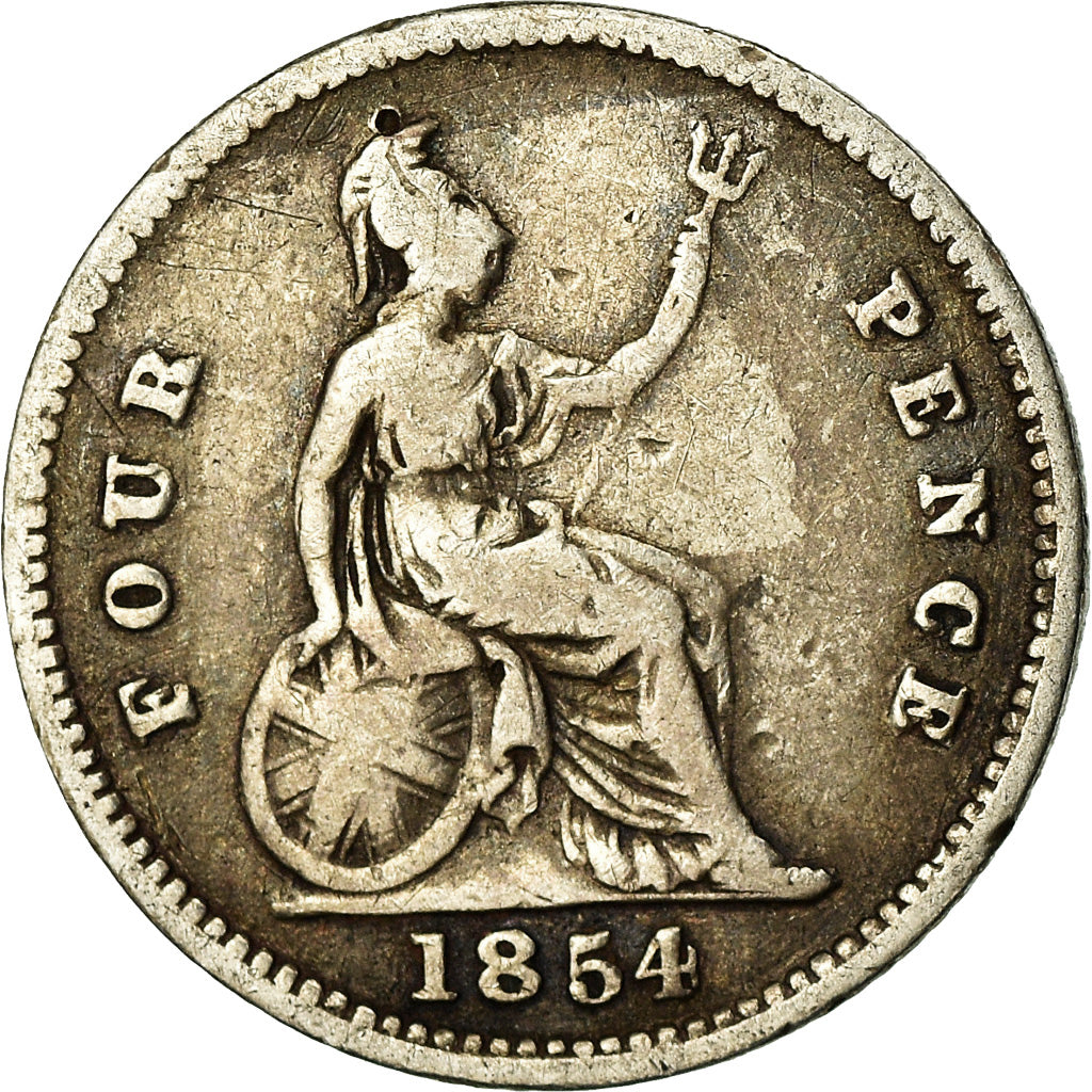 Monnaie, Grande-Bretagne, Victoria, 4 Pence, Groat, 1854, TB, Argent, KM:731.1