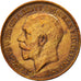 Great Britain, George V, Farthing, 1921, EF(40-45), Bronze, KM:808.2