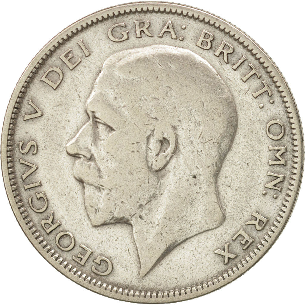 Great Britain, George V, 1/2 Crown, 1929, VF(30-35), Silver, KM:835