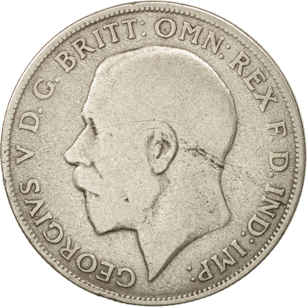Great Britain, George V, Florin, Two Shillings, 1921, VF(20-25), Silver, KM:817a