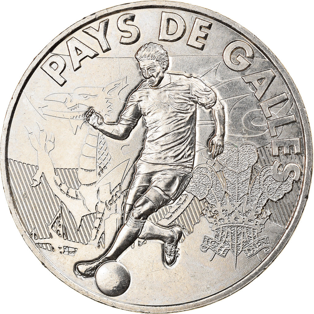 France, Jeton, Football, Pays de Galles, Euro, Sports & leisure, 2016, MS(64)