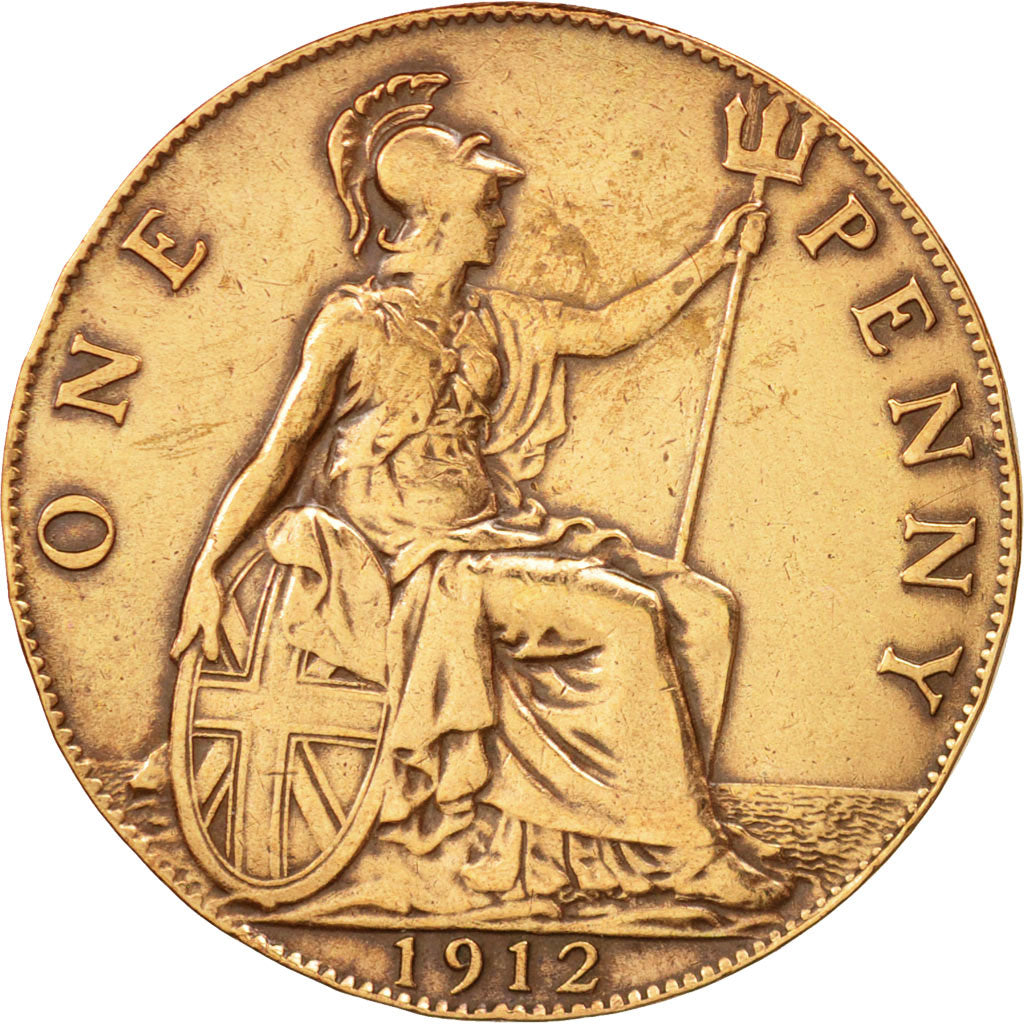 Great Britain, George V, Penny, 1912, EF(40-45), Bronze, KM:810