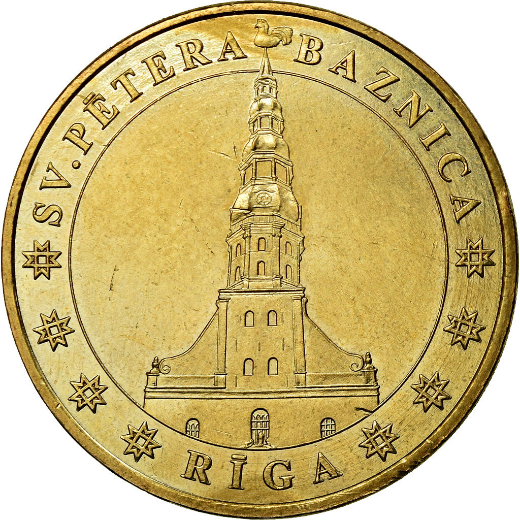 Latvia, Token, Touristic token, Riga - Sv Petera Baznica, Arts & Culture, 2007