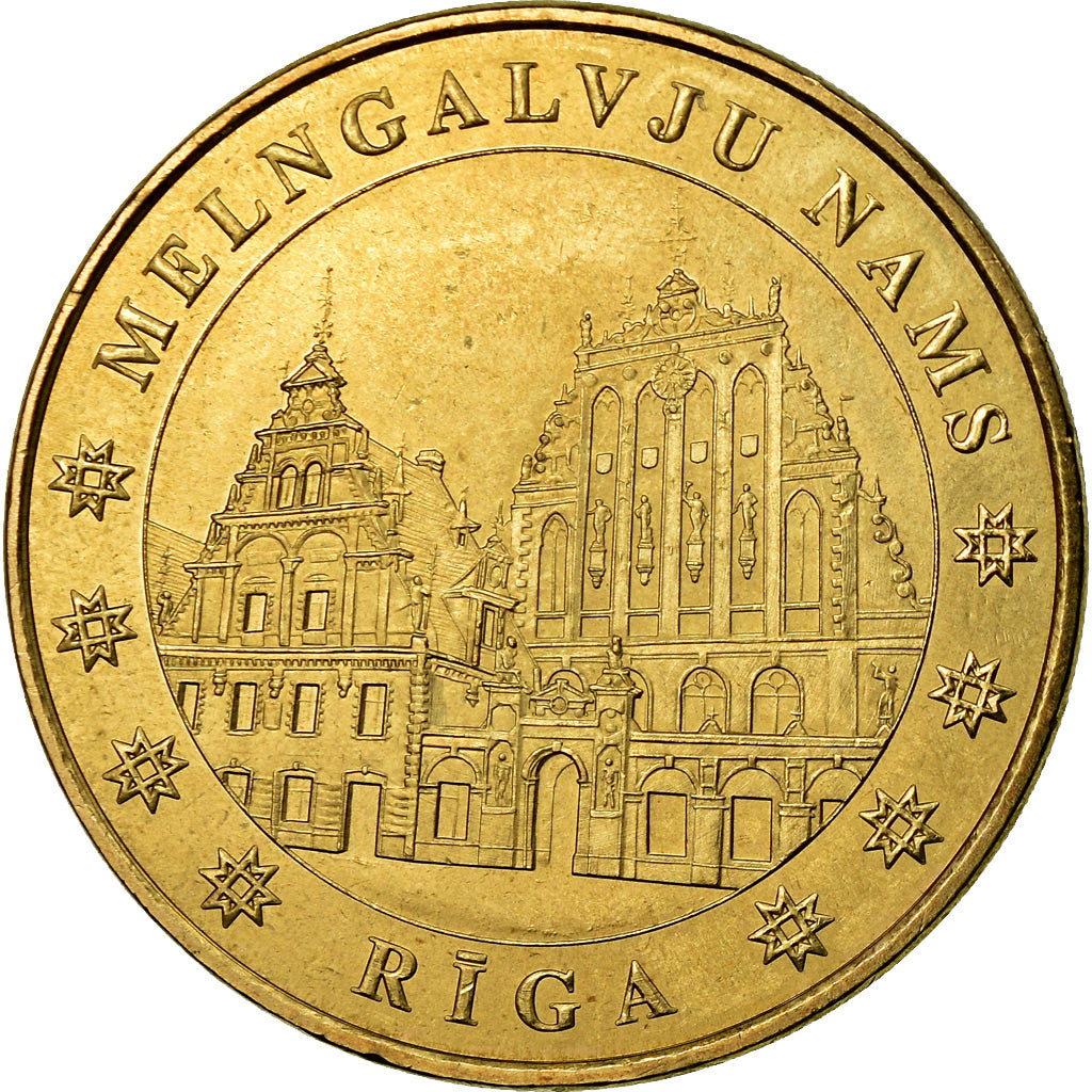 Latvia, Token, Touristic token, Riga - Melngalvju Nams, Arts & Culture, 2007