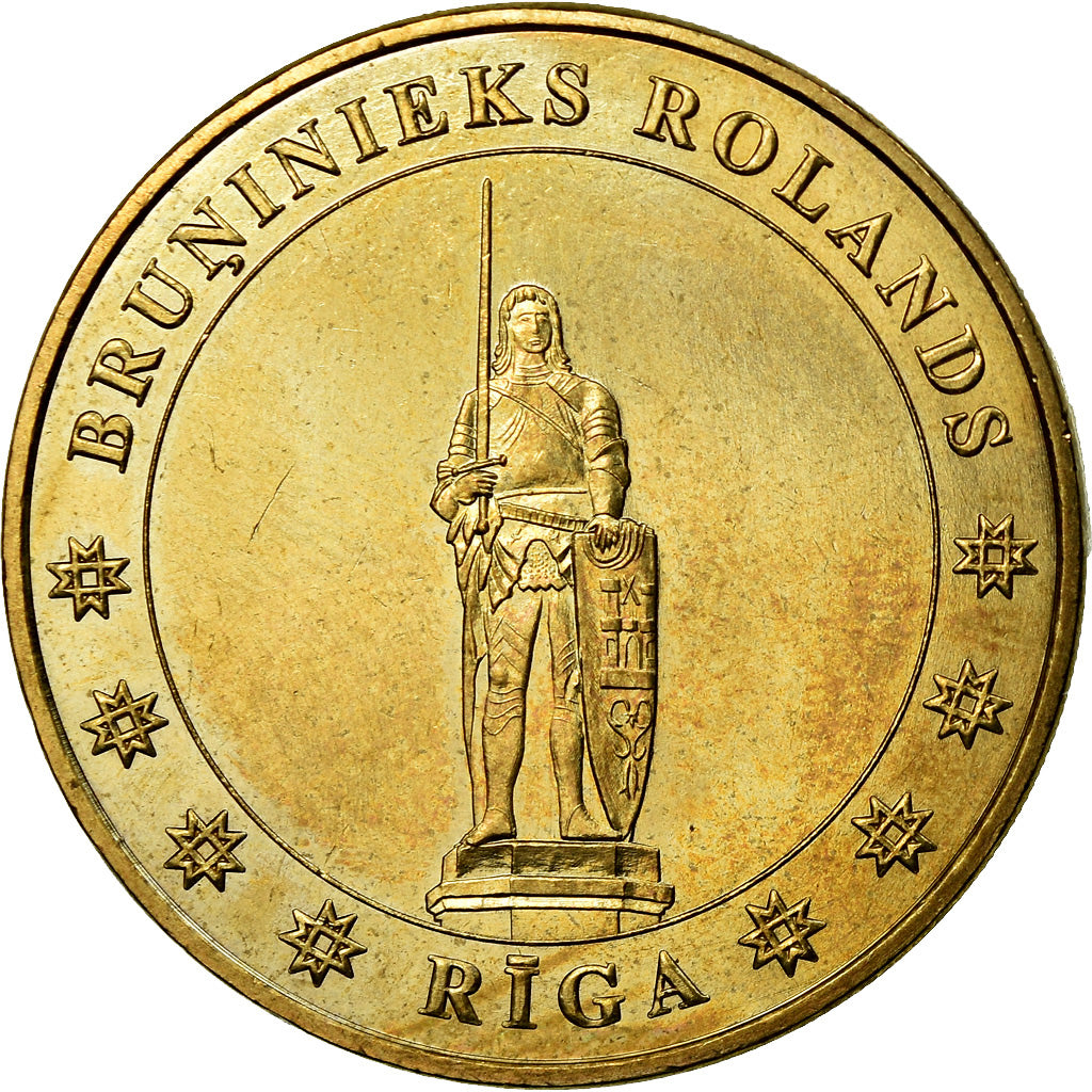 Latvia, Token, Touristic token, Riga - Bruninieks Rolands, Arts & Culture, 2007