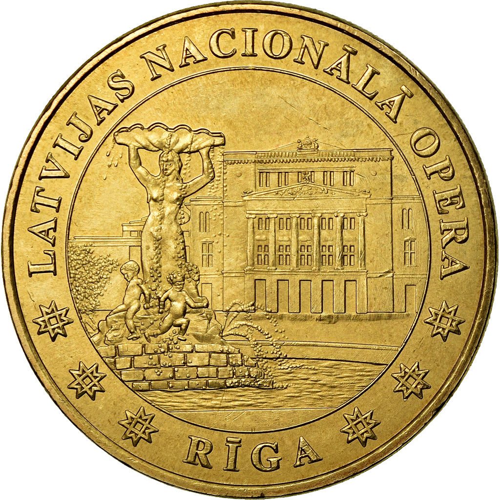 Latvia, Token, Touristic token, Riga - Nacionala Opera, Arts & Culture, 2007
