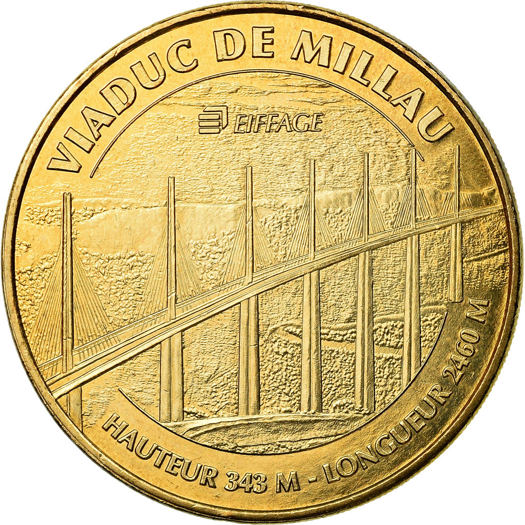 Francia, Token, Touristic token, 12/ Viaduc de Millau, Arts & Culture, 2012