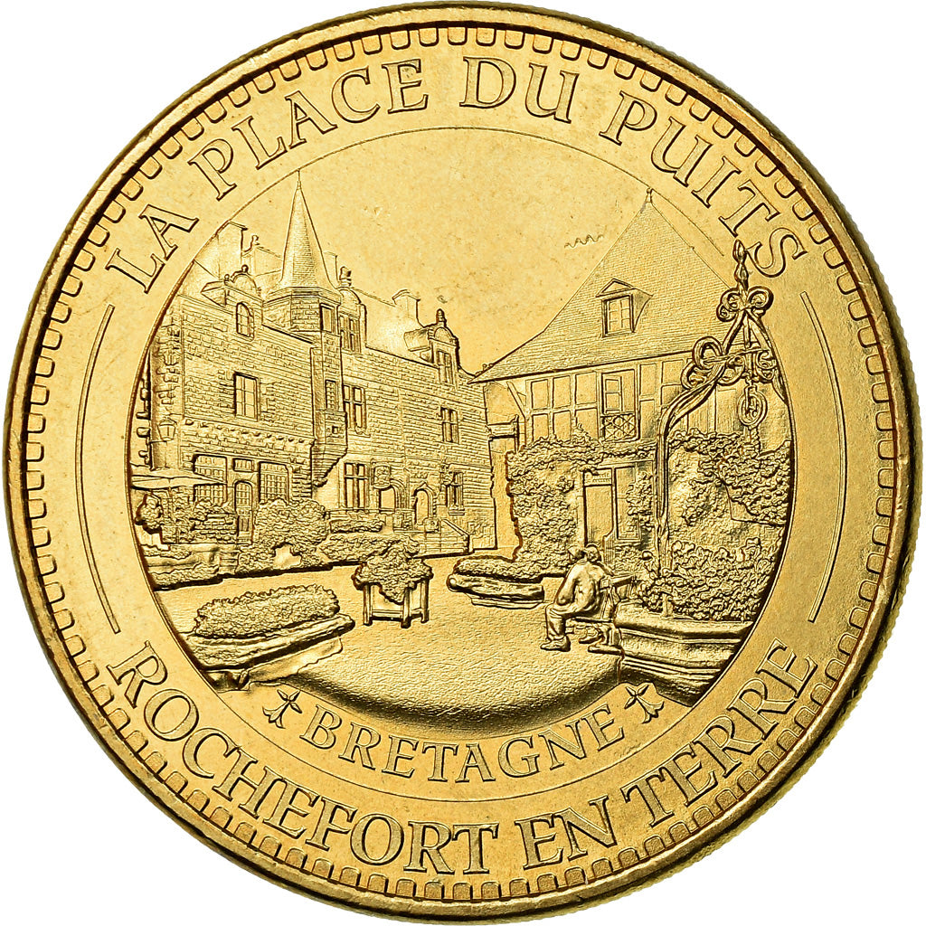 Francia, Token, Touristic token, Rochefort-en-Terre - Place du puits Bretagne