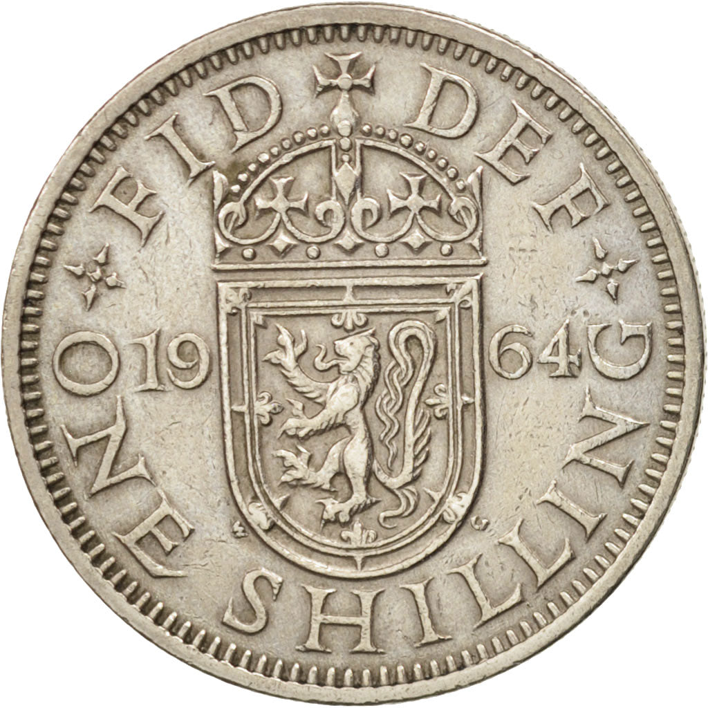 Great Britain, Elizabeth II, Shilling, 1964, EF(40-45), Copper-nickel, KM:904