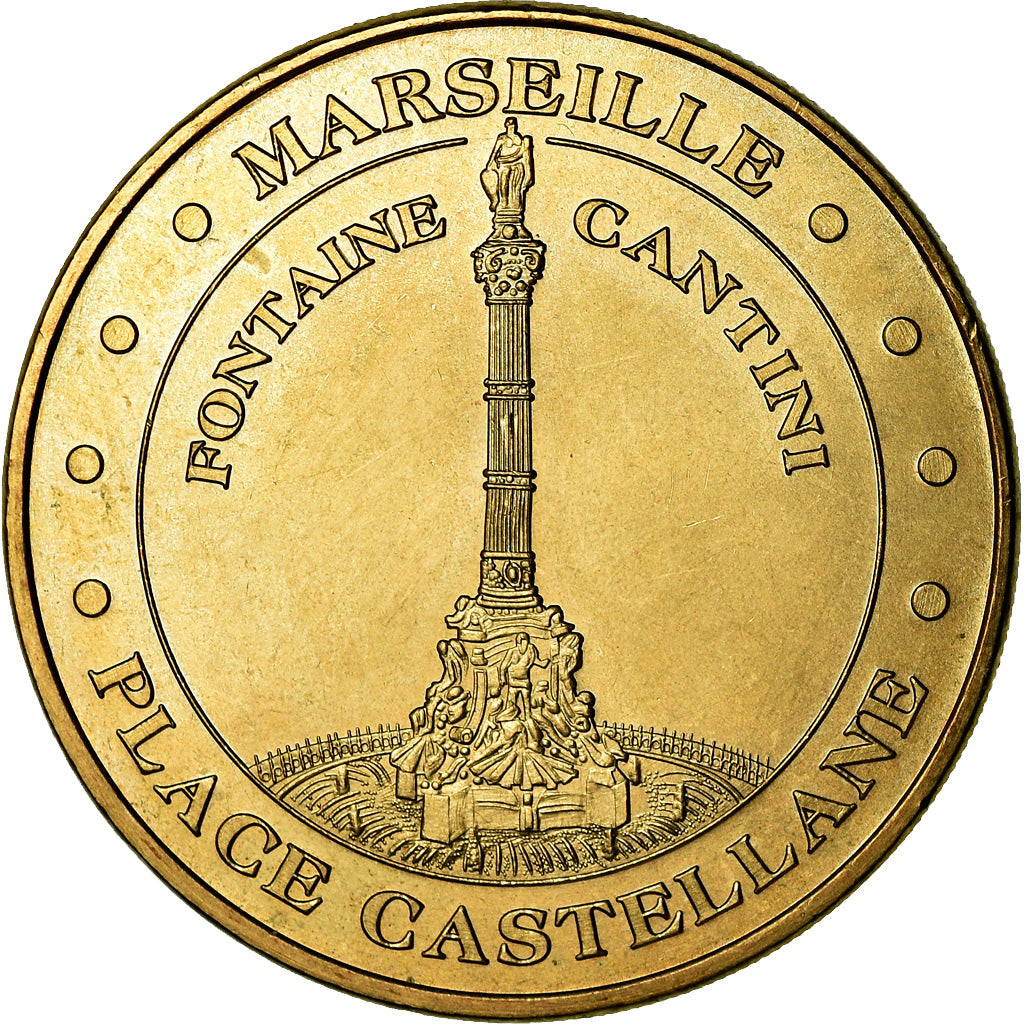 Francia, Token, Touristic token, Marseille - Place Castellane -  Fontaine