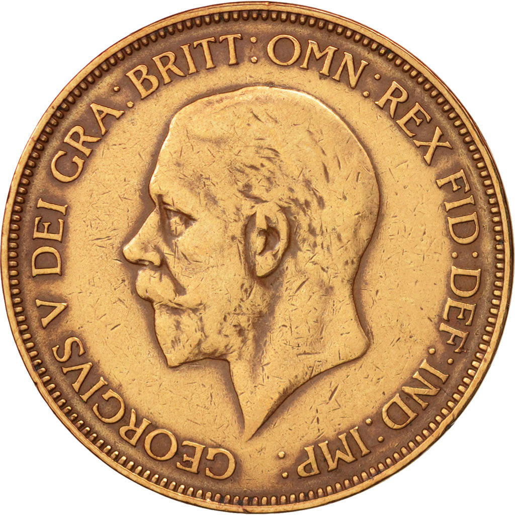 Großbritannien, George V, Penny, 1928, EF(40-45), Bronze, KM:838