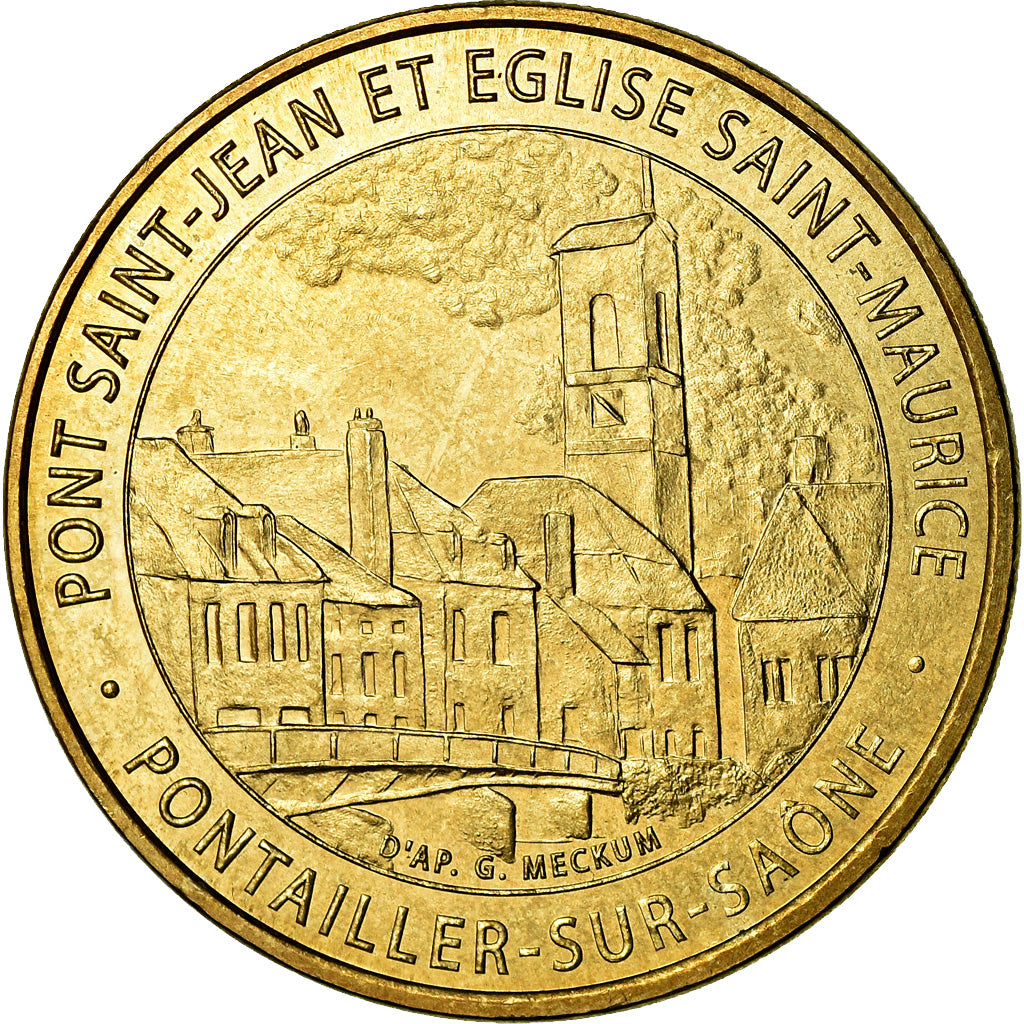 France, Token, Touristic token, Pontailler-sur-Saône - Pont et Eglise, Arts &