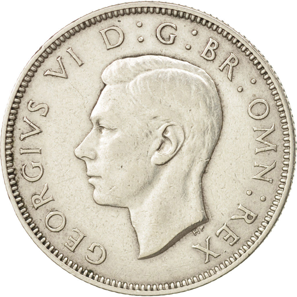 Great Britain, George VI, Florin, Two Shillings, 1939, AU(50-53), Silver, KM:855