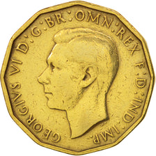 Great Britain, George VI, 3 Pence, 1943, EF(40-45), Nickel-brass, KM:849