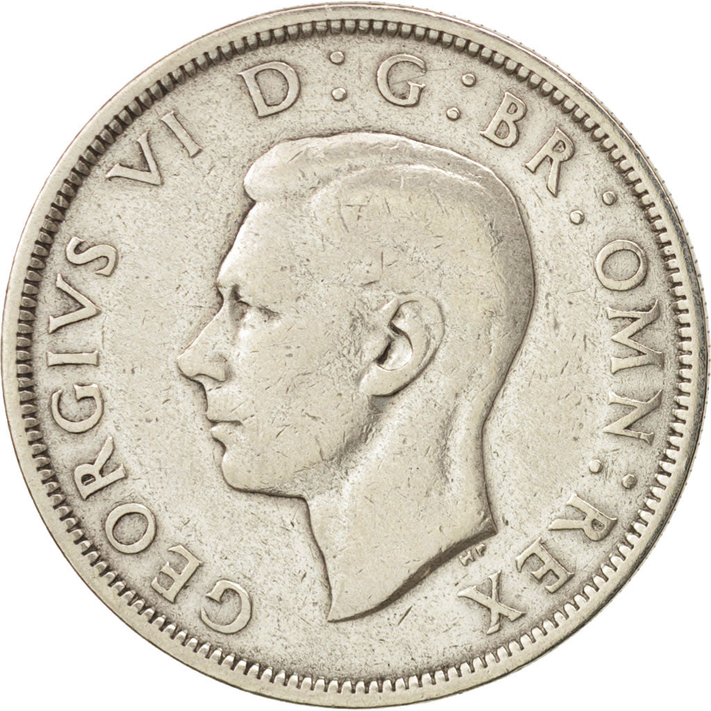 Great Britain, George VI, 1/2 Crown, 1938, EF(40-45), Silver, KM:856
