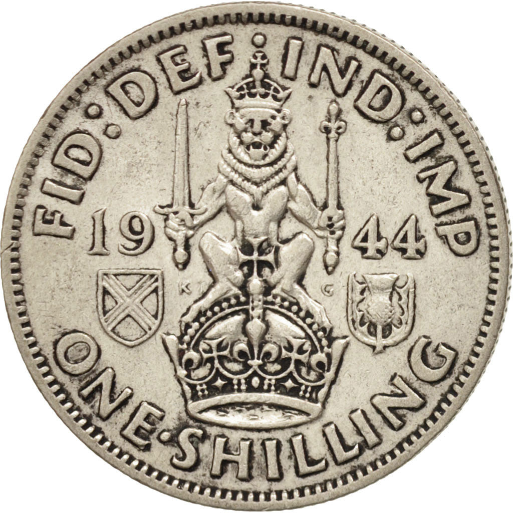 Great Britain, George VI, Shilling, 1944, EF(40-45), Silver, KM:854