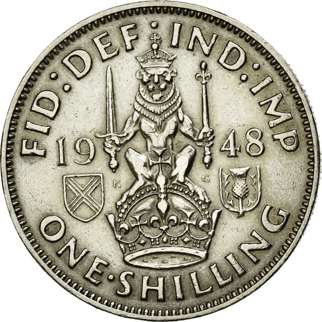 Monnaie, Grande-Bretagne, George VI, Shilling, 1948, TTB+, Copper-nickel, KM:864